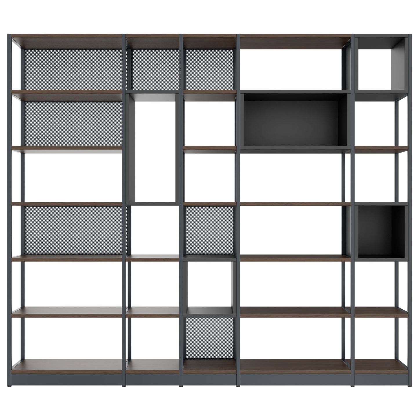 ATELLA Armoire d'étagère | 6 oh, 2736 x 2395 mm, noix