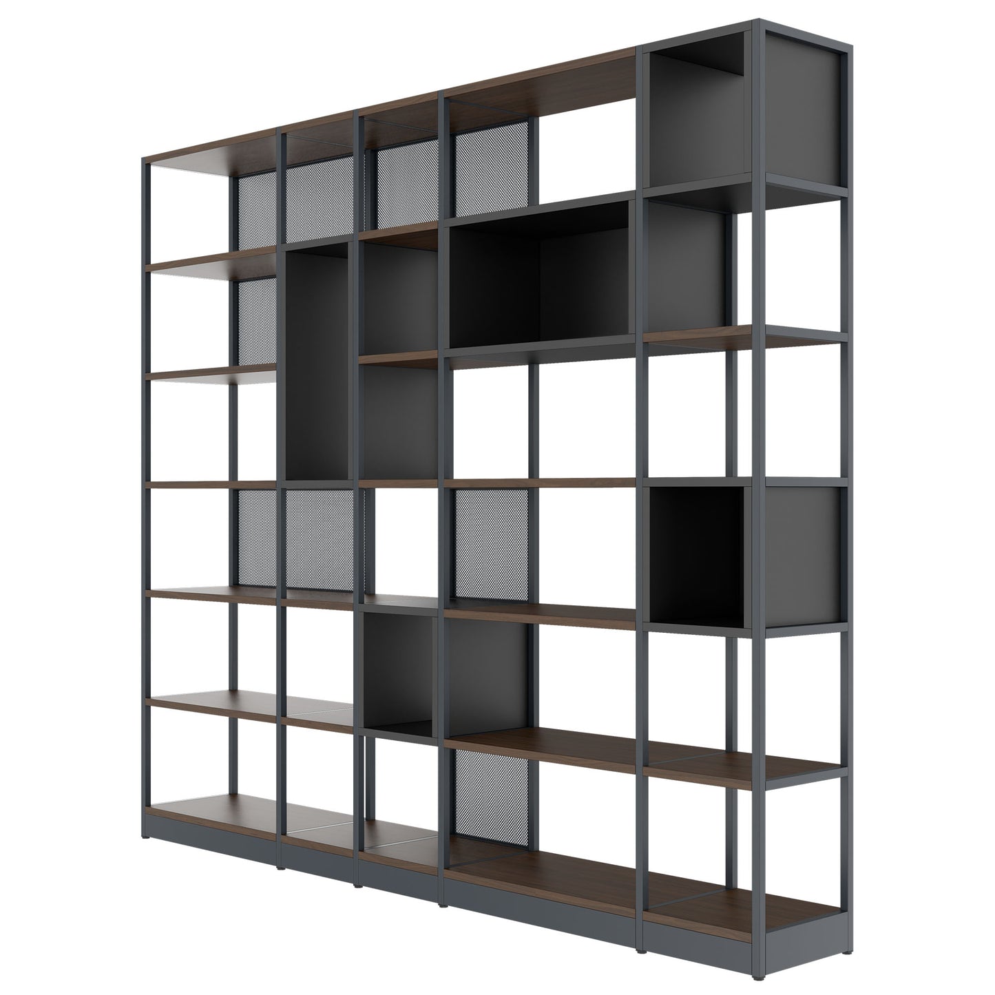 ATELLA Armoire d'étagère | 6 oh, 2736 x 2395 mm, noix