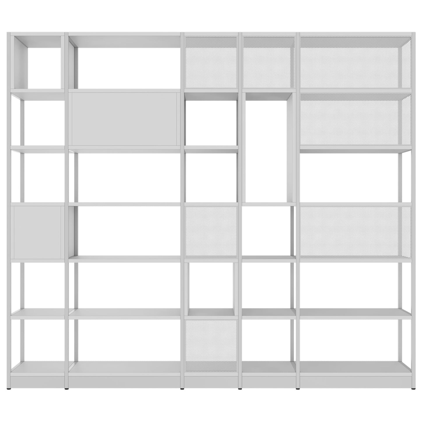 ATELLA Armoire d'étagère | 6 oh, 2736 x 2395 mm, gris perlé
