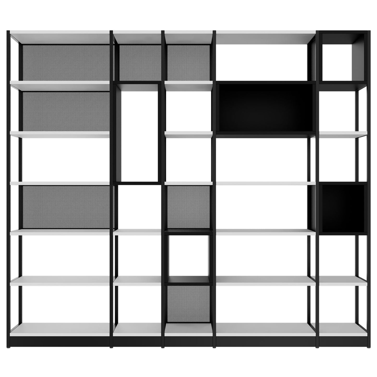 ATELLA Armoire d'étagère | 6 oh, 2736 x 2395 mm, gris perlé