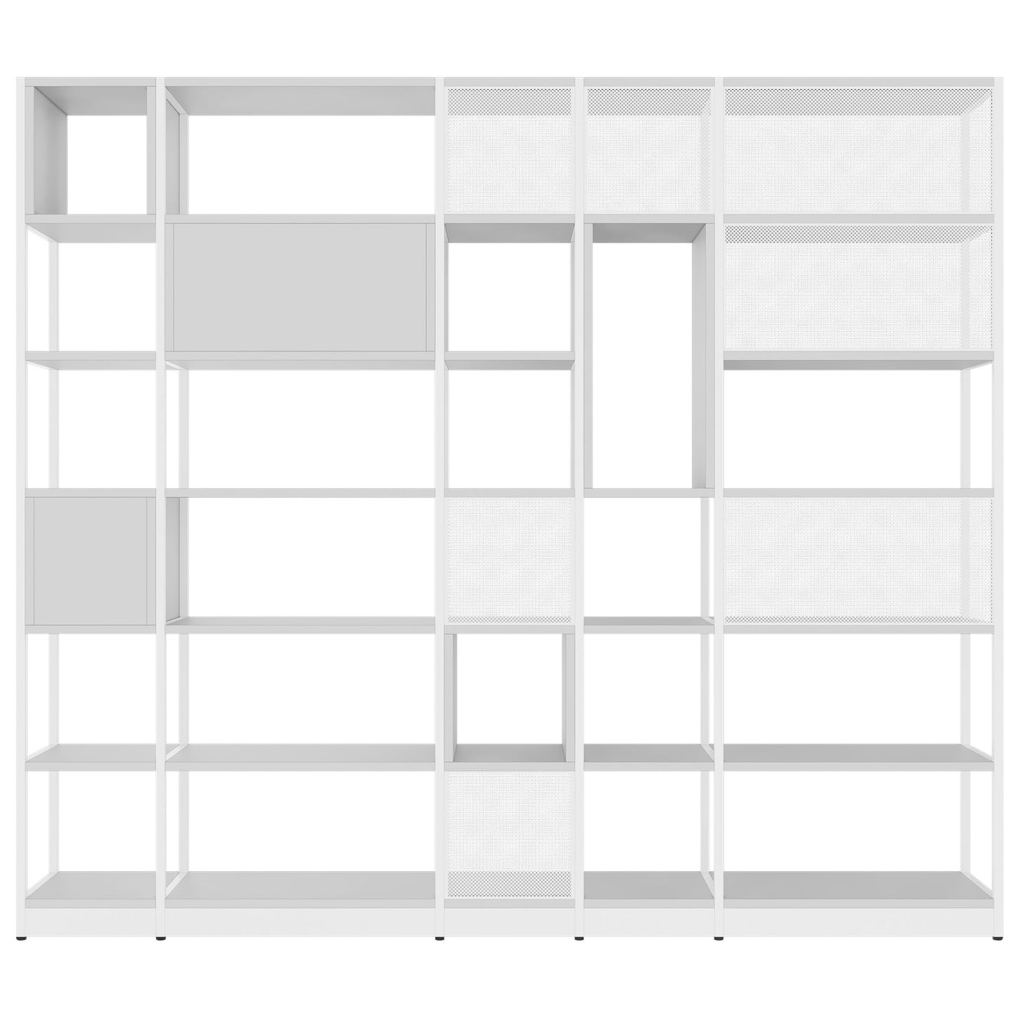 ATELLA Armoire d'étagère | 6 oh, 2736 x 2395 mm, gris perlé