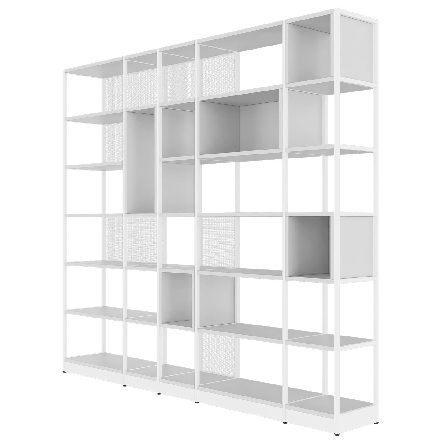 ATELLA Armoire d'étagère | 6 oh, 2736 x 2395 mm, gris perlé
