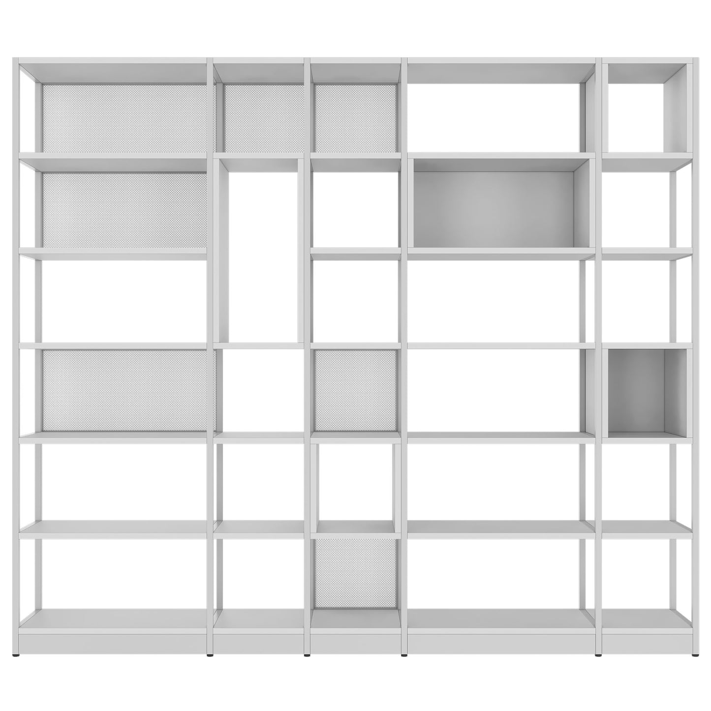 ATELLA Armoire d'étagère | 6 oh, 2736 x 2395 mm, gris perlé
