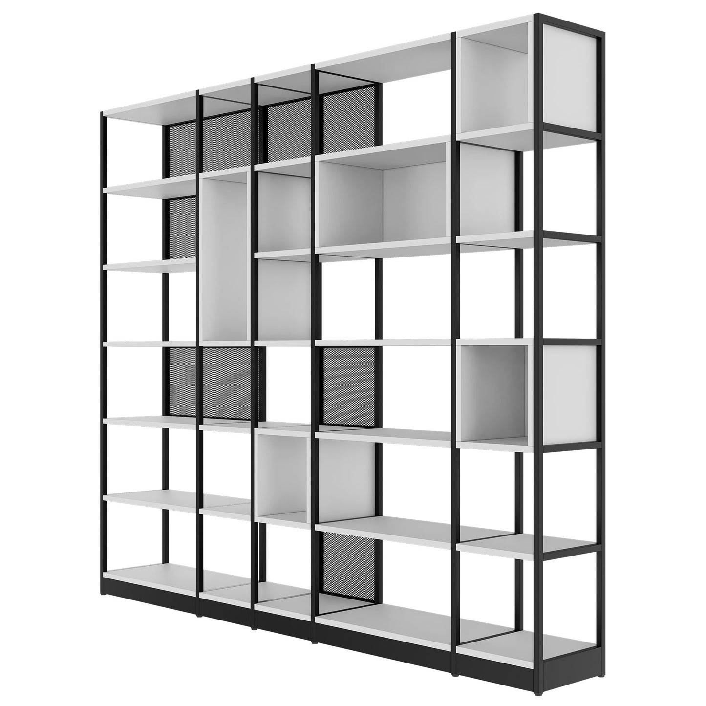 ATELLA Armoire d'étagère | 6 oh, 2736 x 2395 mm, gris perlé