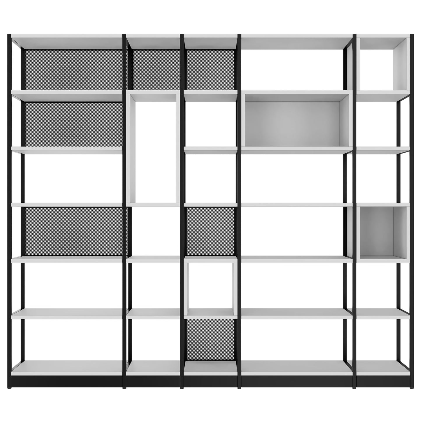 ATELLA Armoire d'étagère | 6 oh, 2736 x 2395 mm, gris perlé