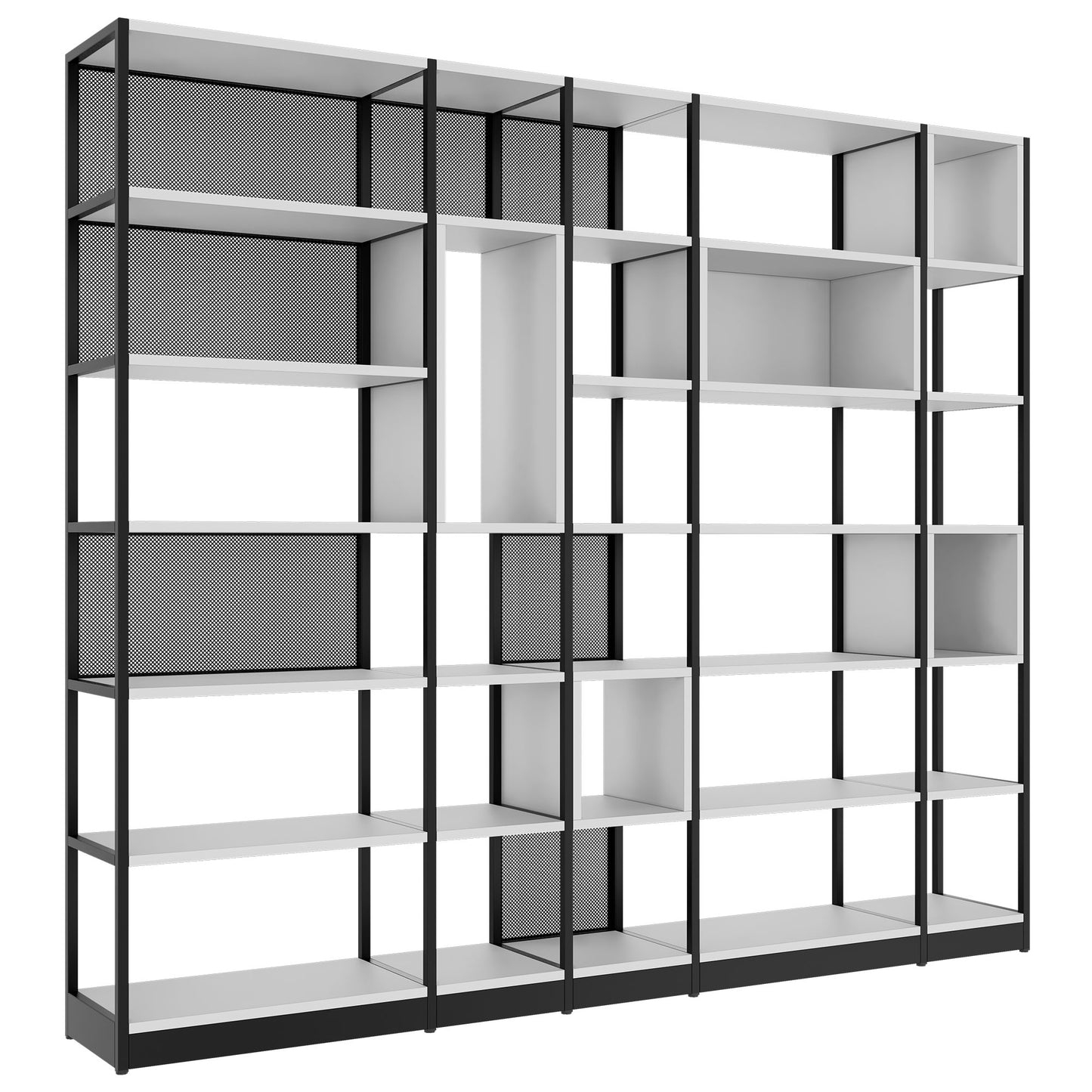 ATELLA Armoire d'étagère | 6 oh, 2736 x 2395 mm, gris perlé