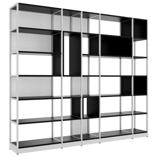 ATELLA Cabinet scaffale | 6 Oh, 2736 x 2395 mm, nero