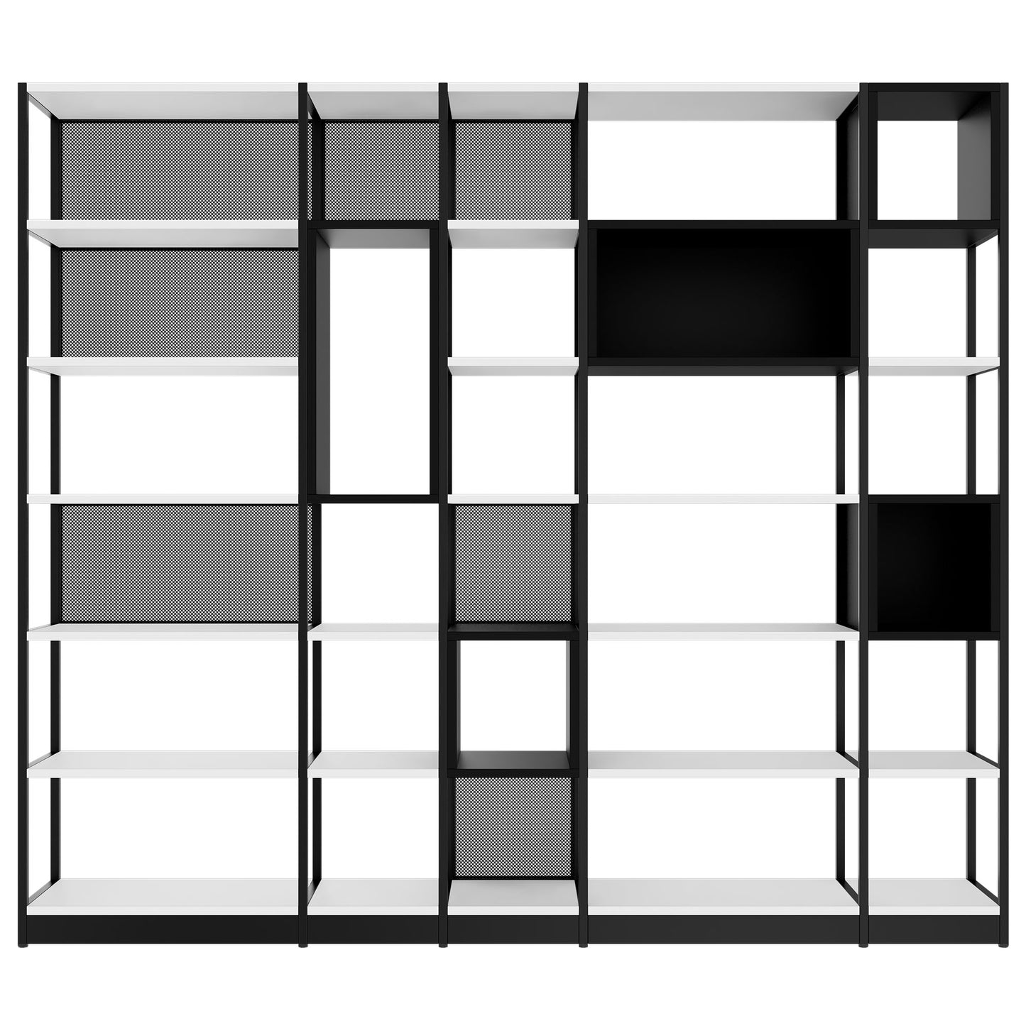 ATELLA Shelf cabinet | 6 Oh, 2736 x 2395 mm, white