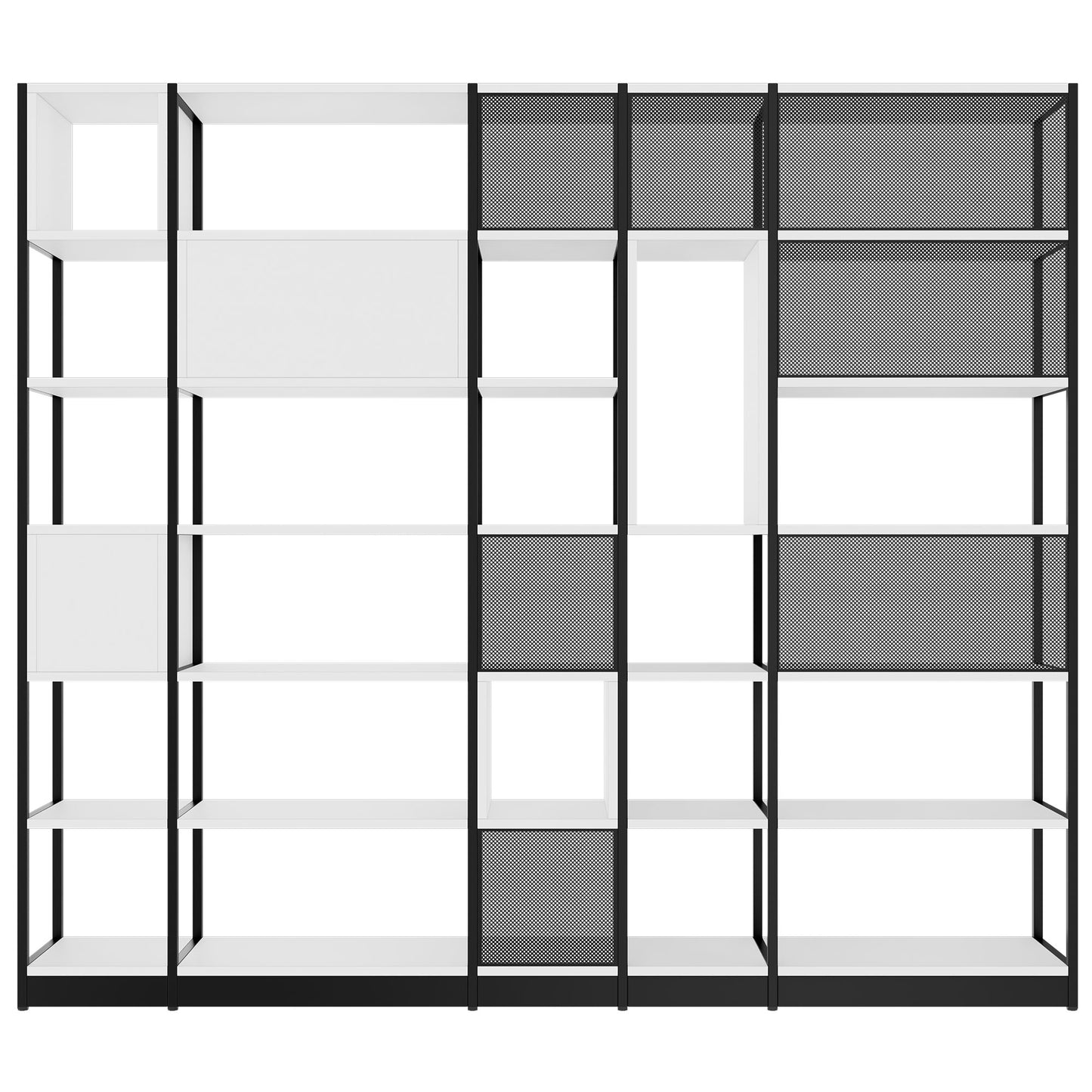 ATELLA Shelf cabinet | 6 Oh, 2736 x 2395 mm, white