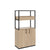CHOICE Regalschrank | 4 OH, 800 x 1545 mm, Blumenkasten, Bernsteineiche