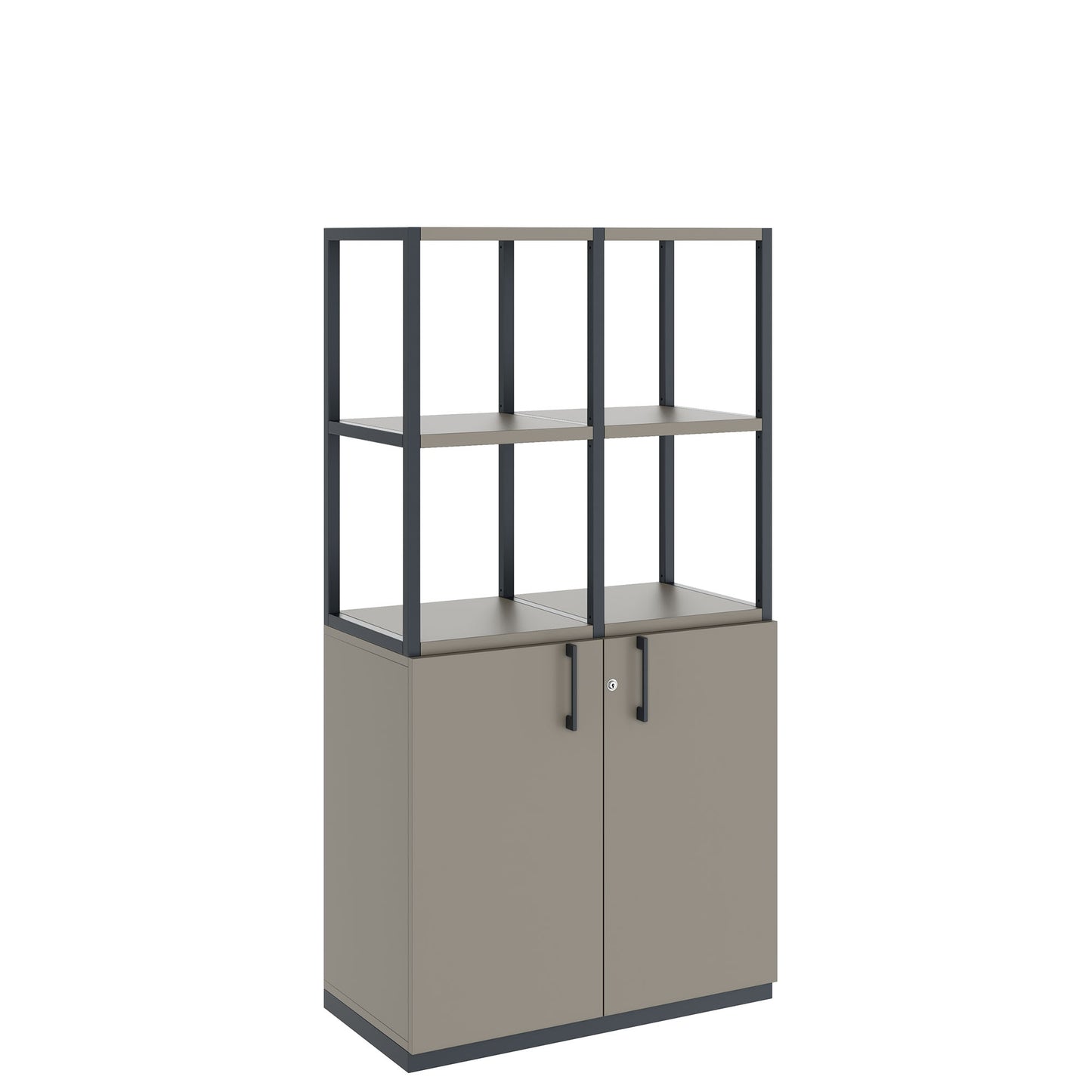 CHOICE Regalschrank | 4 OH, 800 x 1545 mm, Cubanitgrau