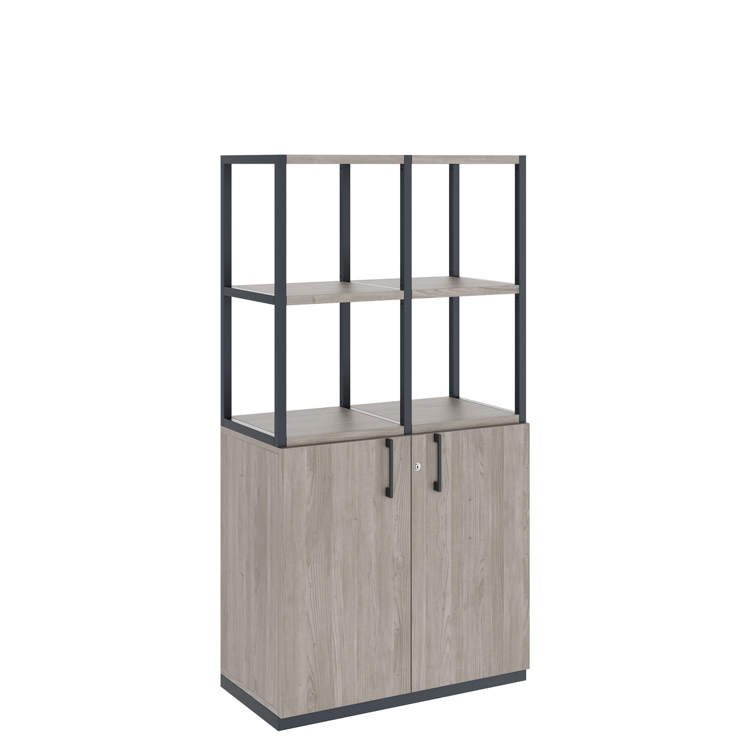 CHOICE Regalschrank | 4 OH, 800 x 1545 mm, Nordeiche grau