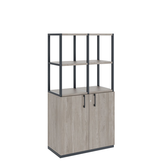 CHOICE Regalschrank | 4 OH, 800 x 1545 mm, Nordeiche grau