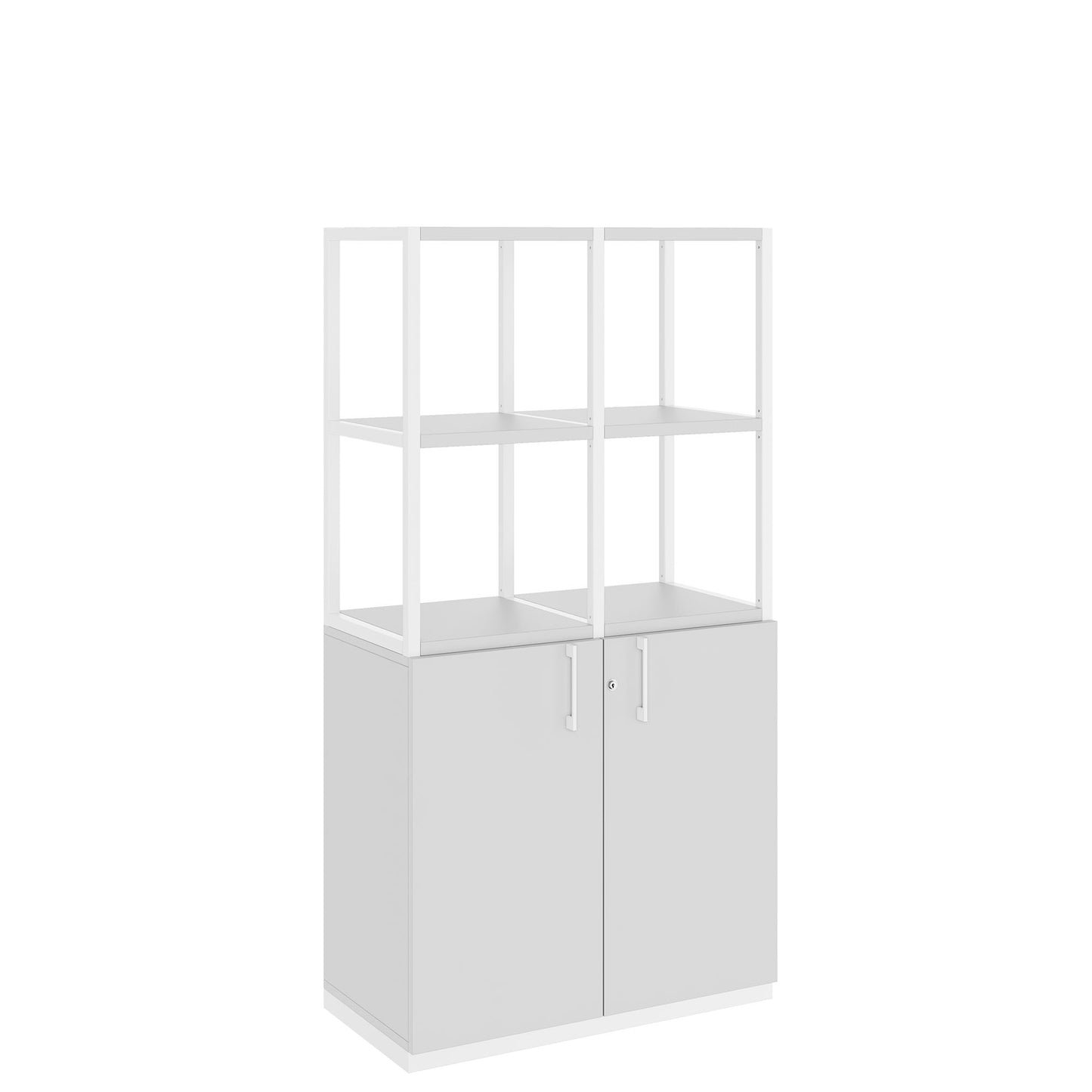CHOICE shelf cabinet | 4 OH, 800 x 1545 mm, pearl gray