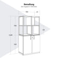 CHOICE Regalschrank | 4 OH, 800 x 1545 mm, Regalkisten, Nordeiche grau - 8 Thumbnail Image