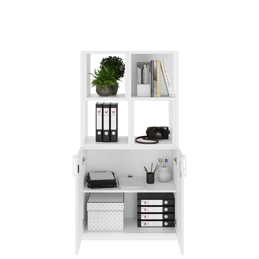 CHOICE Shelf cabinet | 4 Oh, 800 x 1545 mm, shelf boxes, white