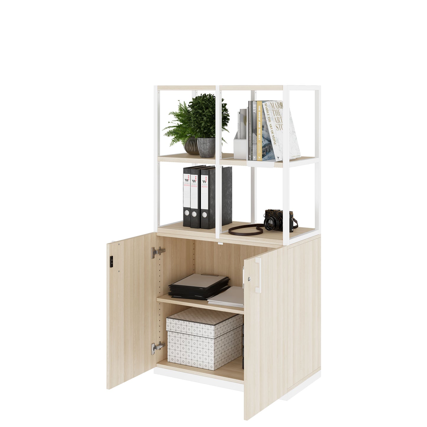 CHOICE Regalschrank | 4 OH, 800 x 1545 mm, Sandesche