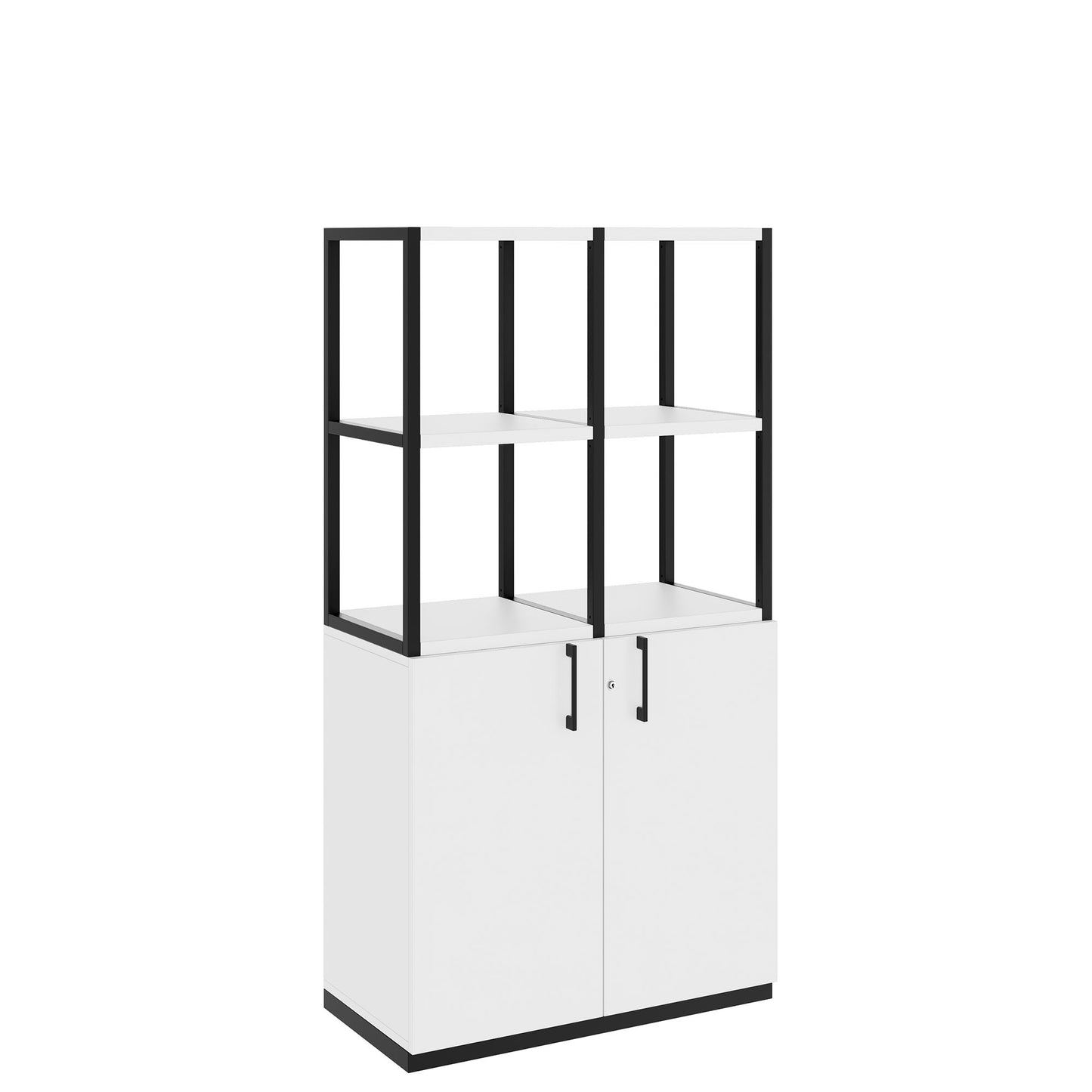 CHOICE Shelf cabinet | 4 Oh, 800 x 1545 mm, white