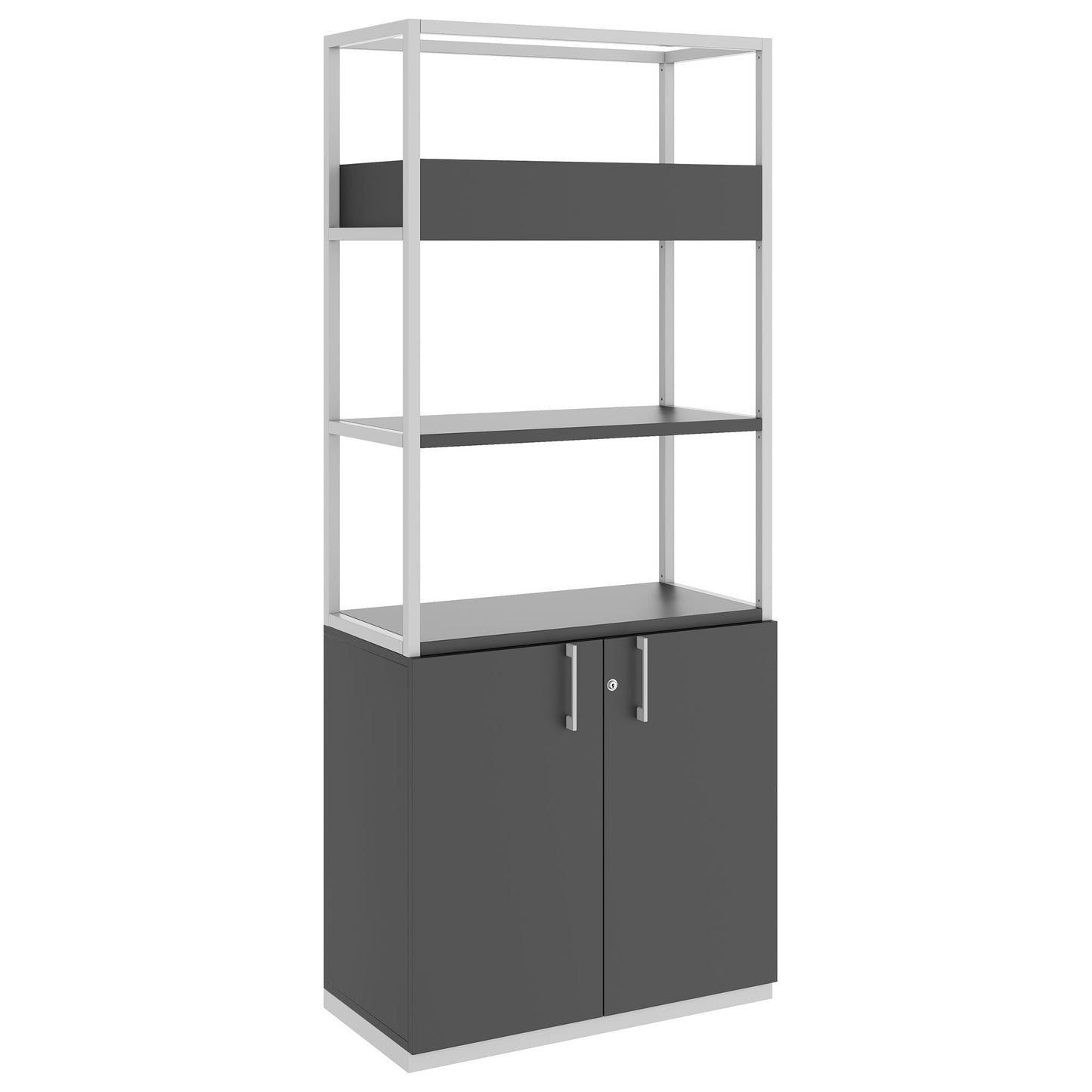 CHOICE Regalschrank | 5 OH, 800 x 1925 mm, Blumenkasten, Anthrazit