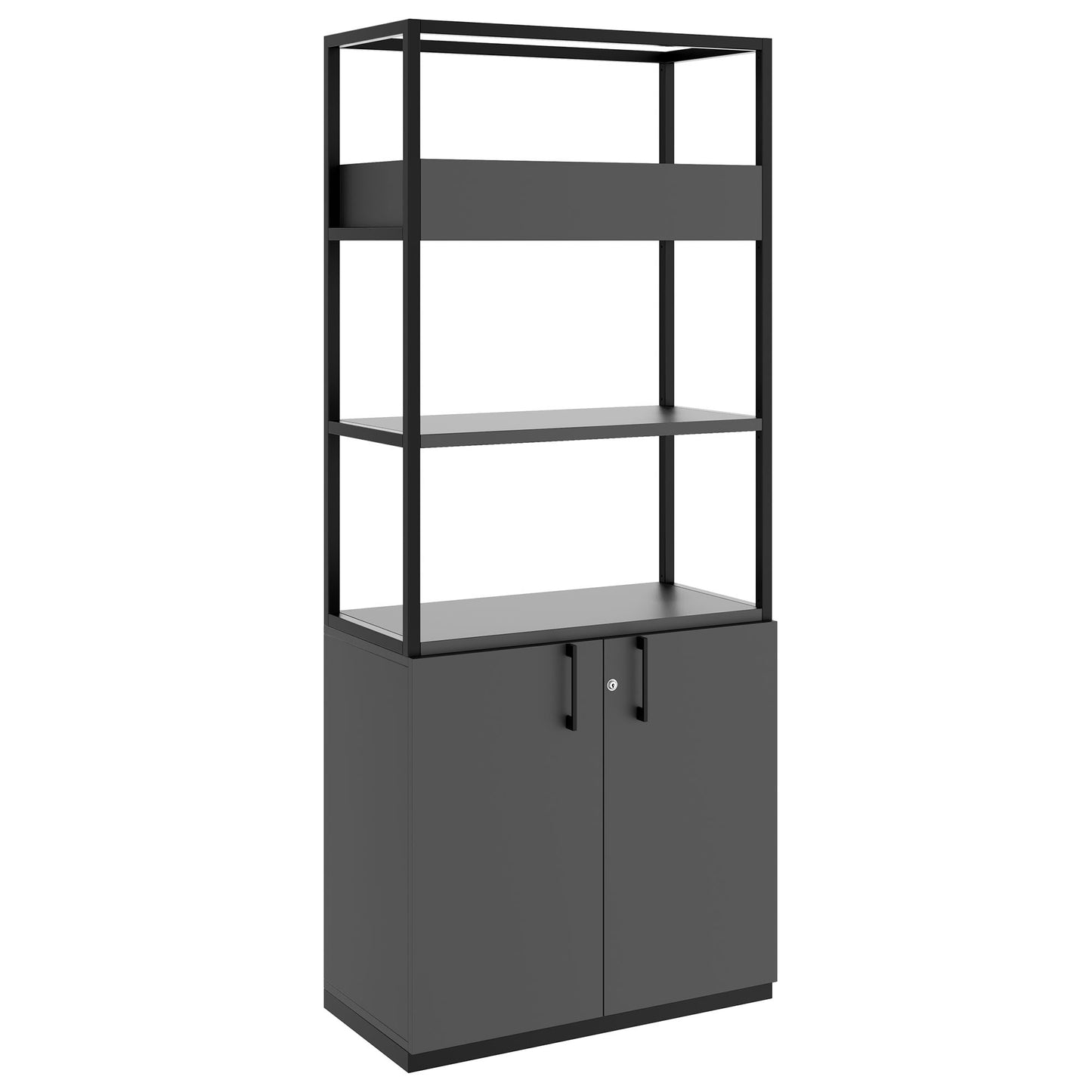 CHOICE Regalschrank | 5 OH, 800 x 1925 mm, Blumenkasten, Anthrazit