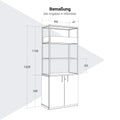 CHOICE Regalschrank | 5 OH, 800 x 1925 mm, Blumenkasten, Bernsteineiche - 8 Thumbnail Image