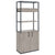 CHOICE Regalschrank | 5 OH, 800 x 1925 mm, Blumenkasten, Nordeiche grau