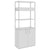 CHOICE shelf cabinet | 5 OH, 800 x 1925 mm, flower box, pearl gray