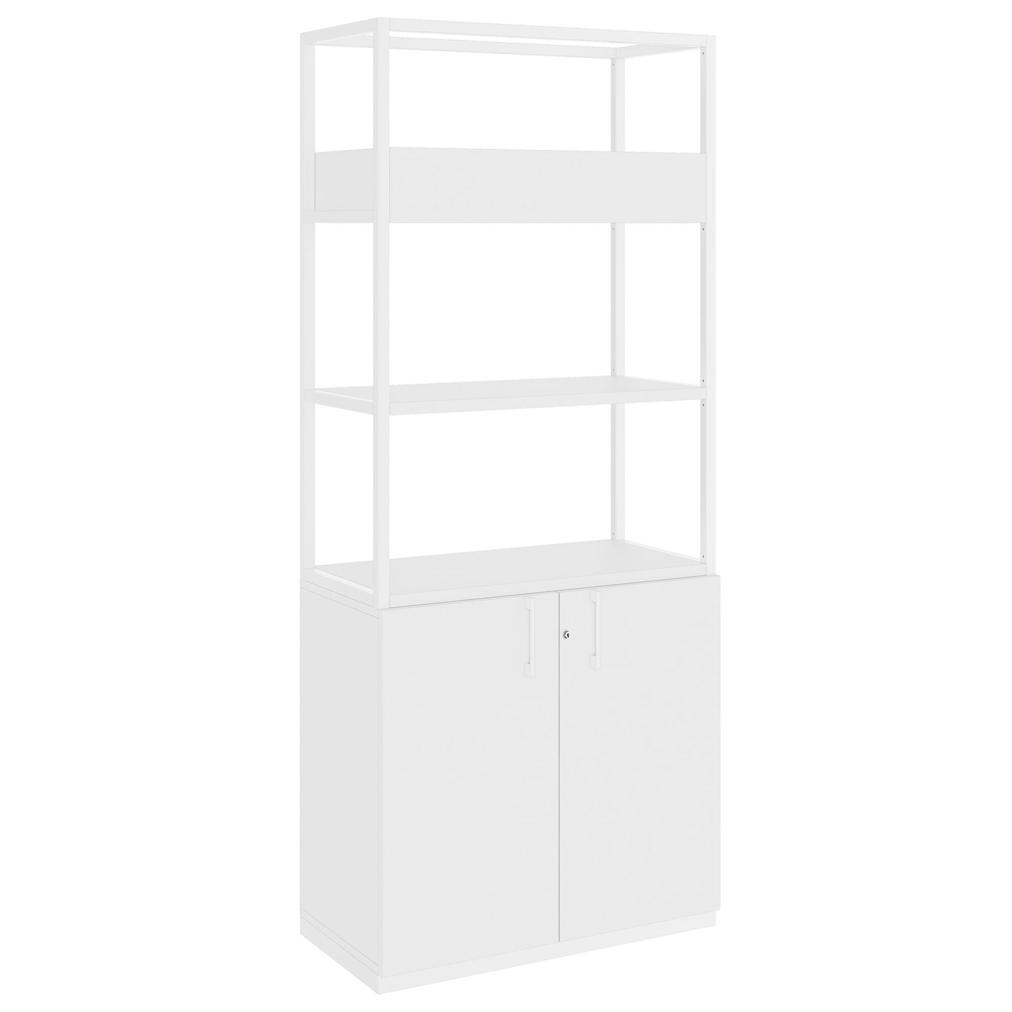 CHOICE Regalschrank | 5 OH, 800 x 1925 mm, Blumenkasten, Weiß