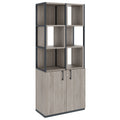 CHOICE Shelving cabinet | 5 OH, 800 x 1925 mm, shelf boxes, Nordic oak grey - 1 Thumbnail Image
