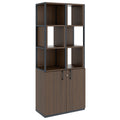 CHOICE Storage cabinet | 5 OH, 800 x 1925 mm, shelf boxes, walnut - 1 Thumbnail Image