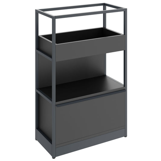 ATELLA shelf cabinet | 3 OH, 800 x 1255 mm, anthracite