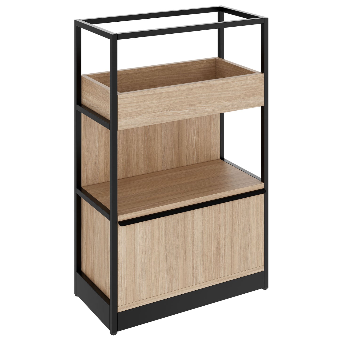 ATELLA Armoire d'étagère | 3 oh, 800 x 1255 mm, chêne ambre