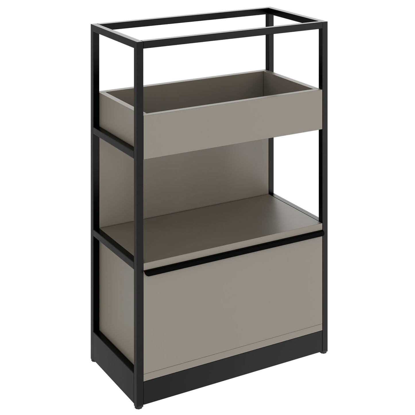 ATELLA shelf cabinet | 3 OH, 800 x 1255 mm, Cubanite gray