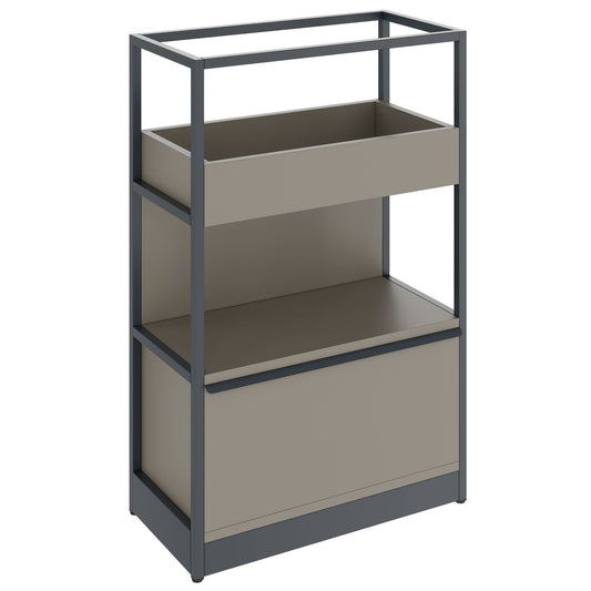 ATELLA shelf cabinet | 3 OH, 800 x 1255 mm, Cubanite gray