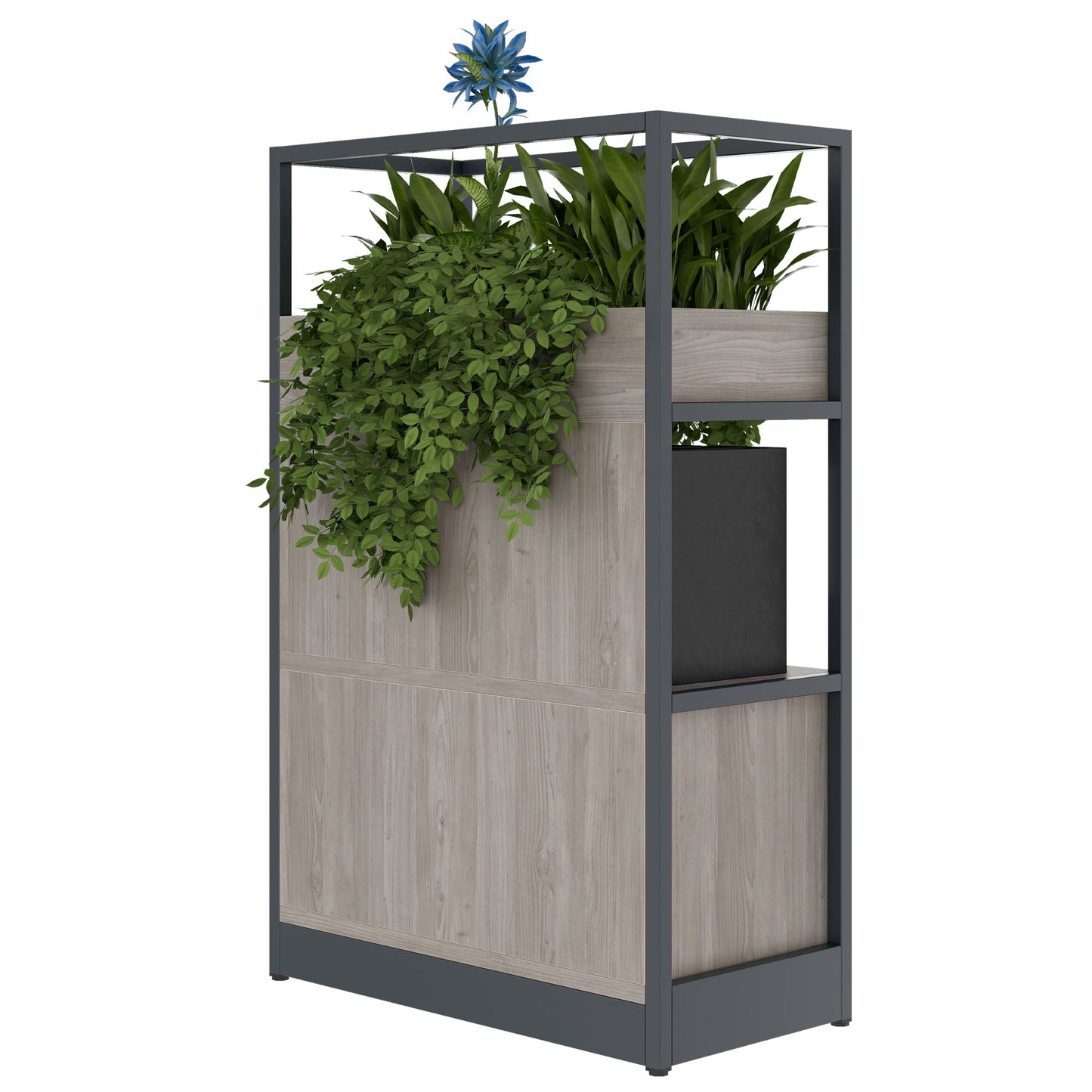 ATELLA shelf cabinet | 3 OH, 800 x 1255 mm, gray northern oak