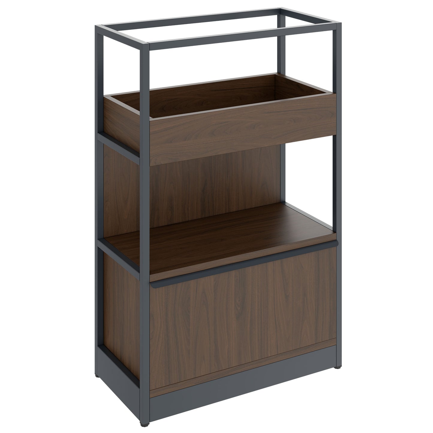 ATELLA Armoire d'étagère | 3 oh, 800 x 1255 mm, noix