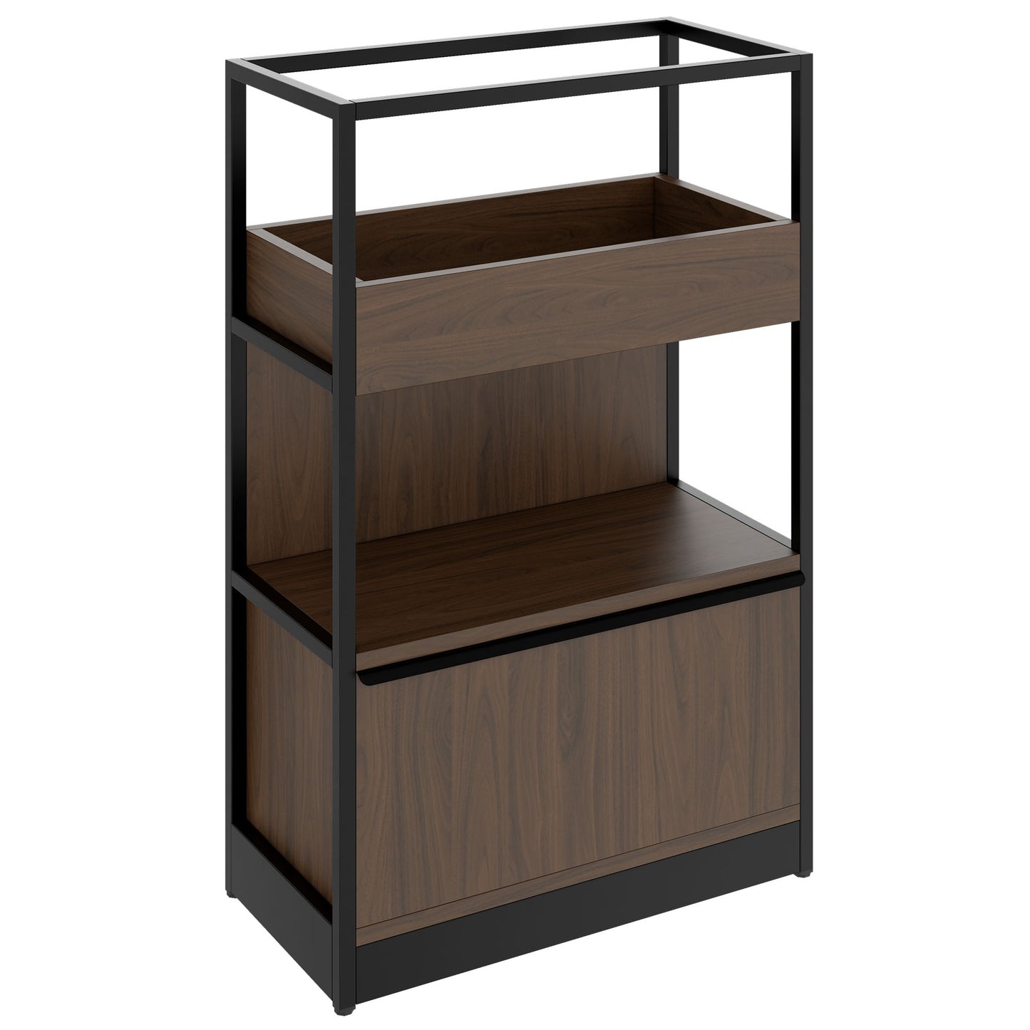 ATELLA Armoire d'étagère | 3 oh, 800 x 1255 mm, noix