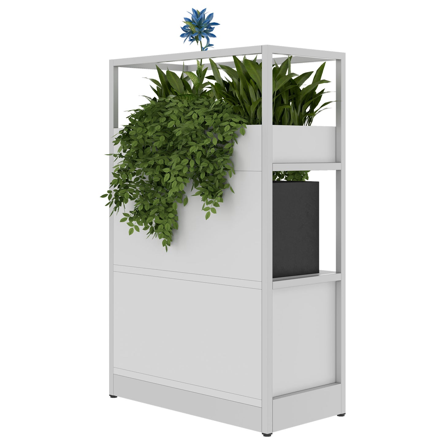 ATELLA Armoire d'étagère | 3 oh, 800 x 1255 mm, gris perlé