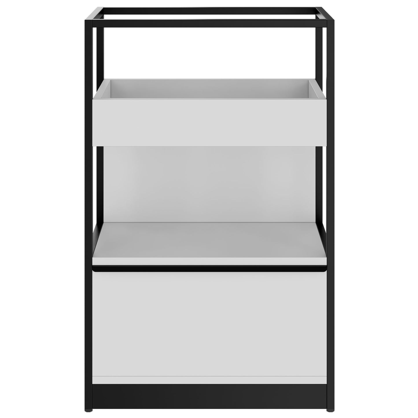 ATELLA Armoire d'étagère | 3 oh, 800 x 1255 mm, gris perlé