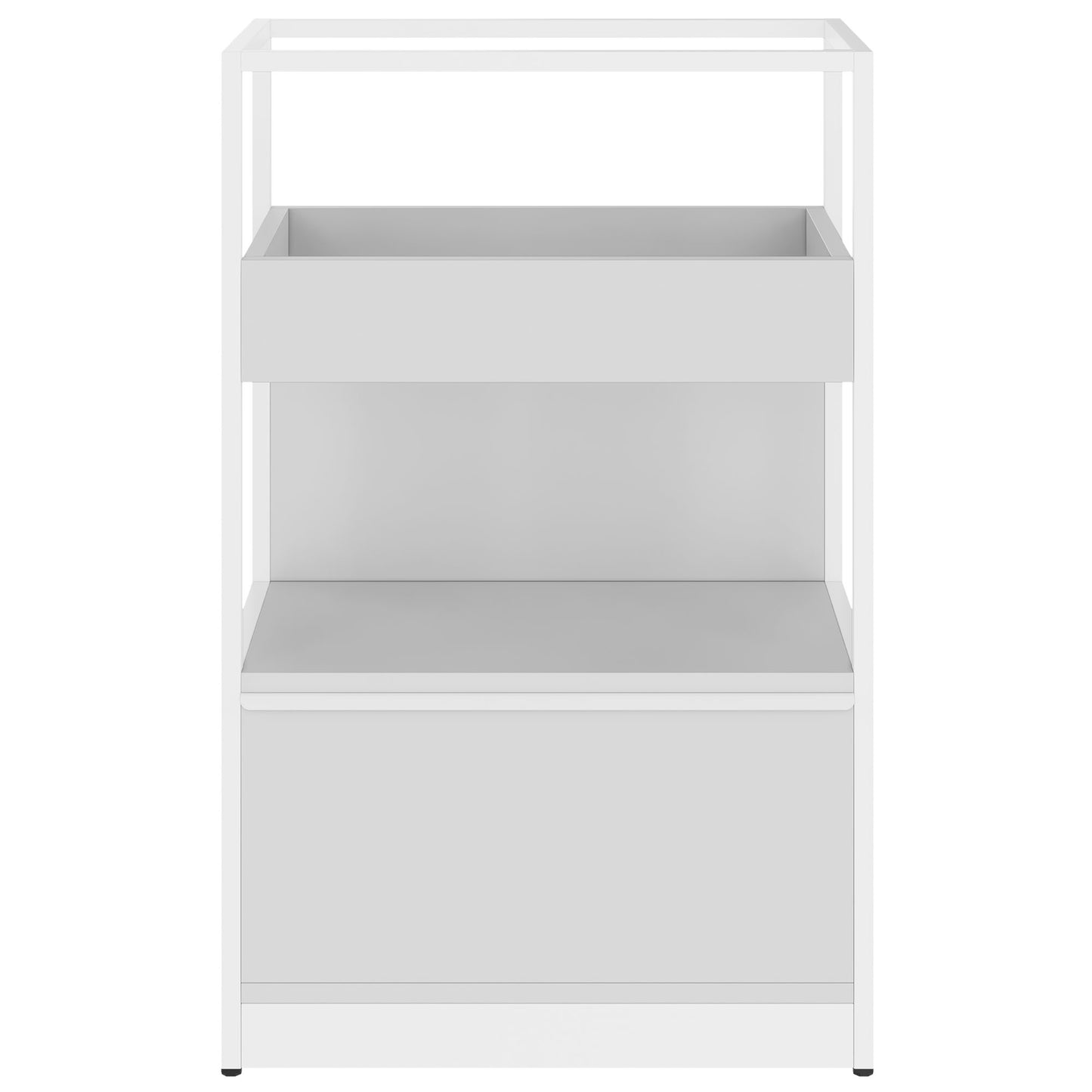 ATELLA Armoire d'étagère | 3 oh, 800 x 1255 mm, gris perlé