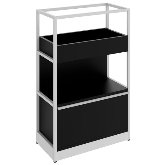 ATELLA shelf cabinet | 3 OH, 800 x 1255 mm, black