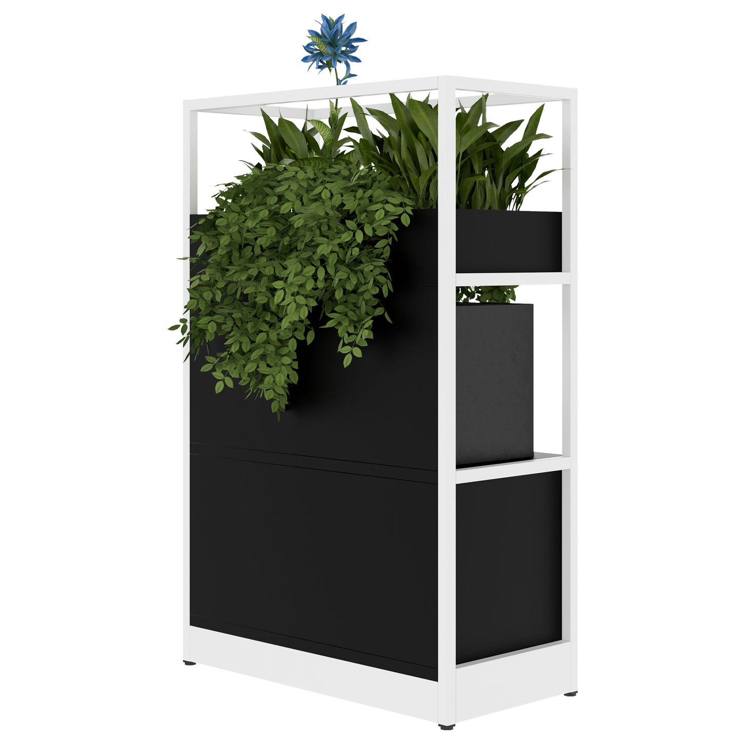 ATELLA shelf cabinet | 3 OH, 800 x 1255 mm, black