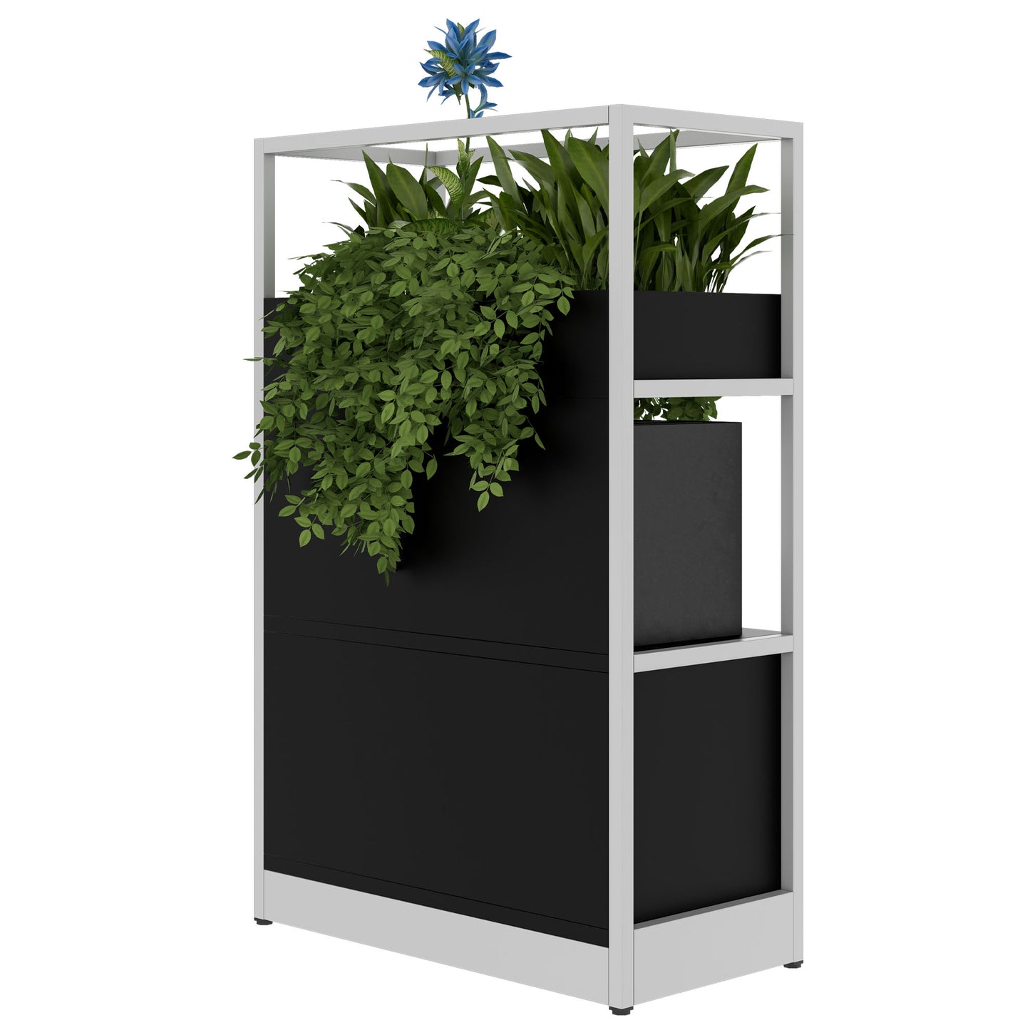 ATELLA shelf cabinet | 3 OH, 800 x 1255 mm, black