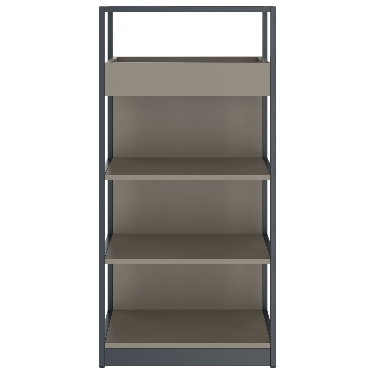 ATELLA Armoire d'étagère | 4 oh, 800 x 1610 mm, gris cubanite