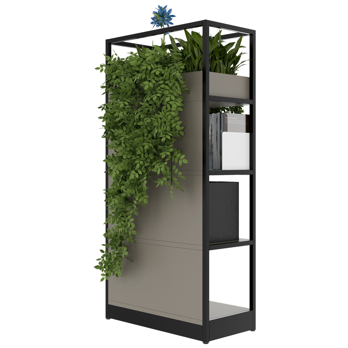 ATELLA Armoire d'étagère | 4 oh, 800 x 1610 mm, gris cubanite