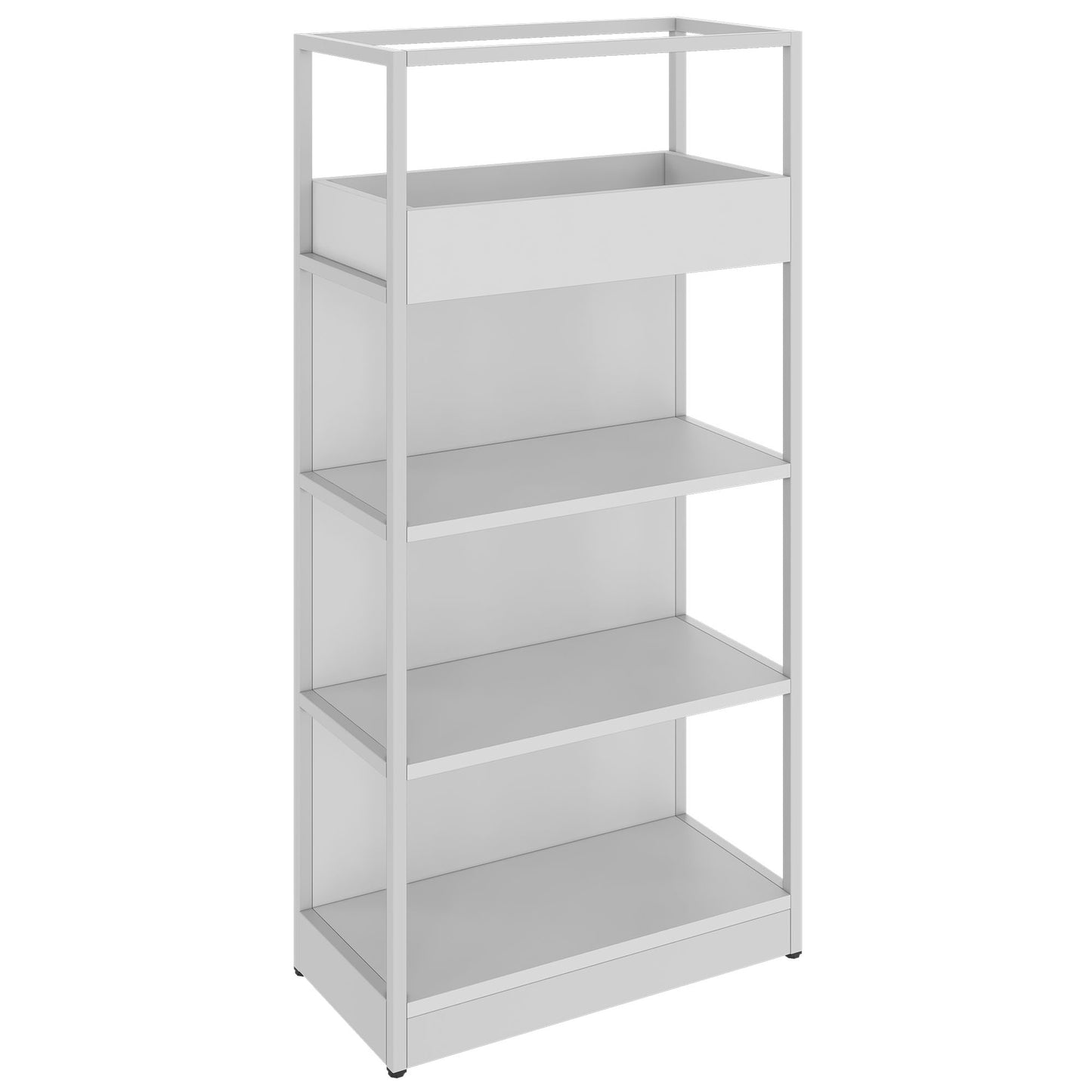 ATELLA Armoire d'étagère | 4 oh, 800 x 1610 mm, gris perlé