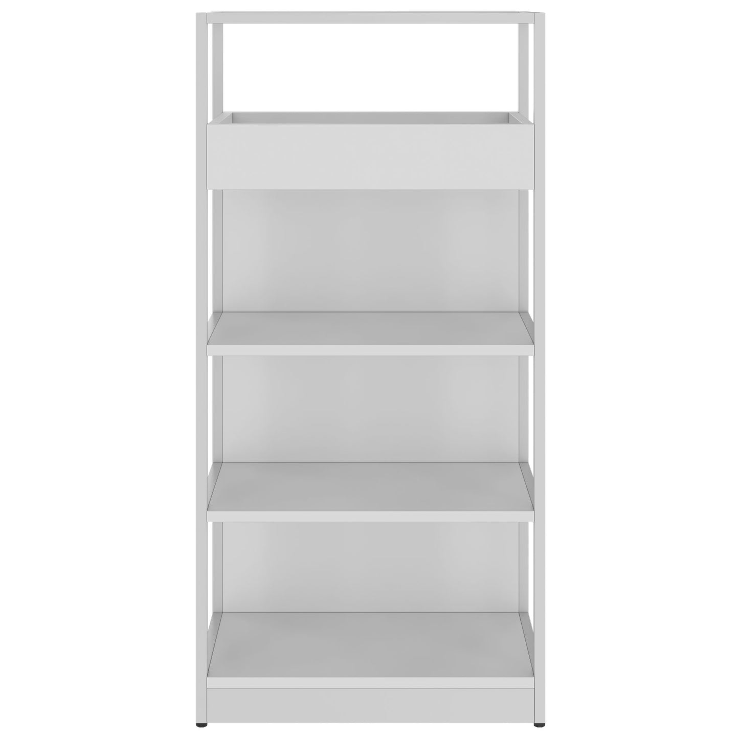ATELLA Armoire d'étagère | 4 oh, 800 x 1610 mm, gris perlé