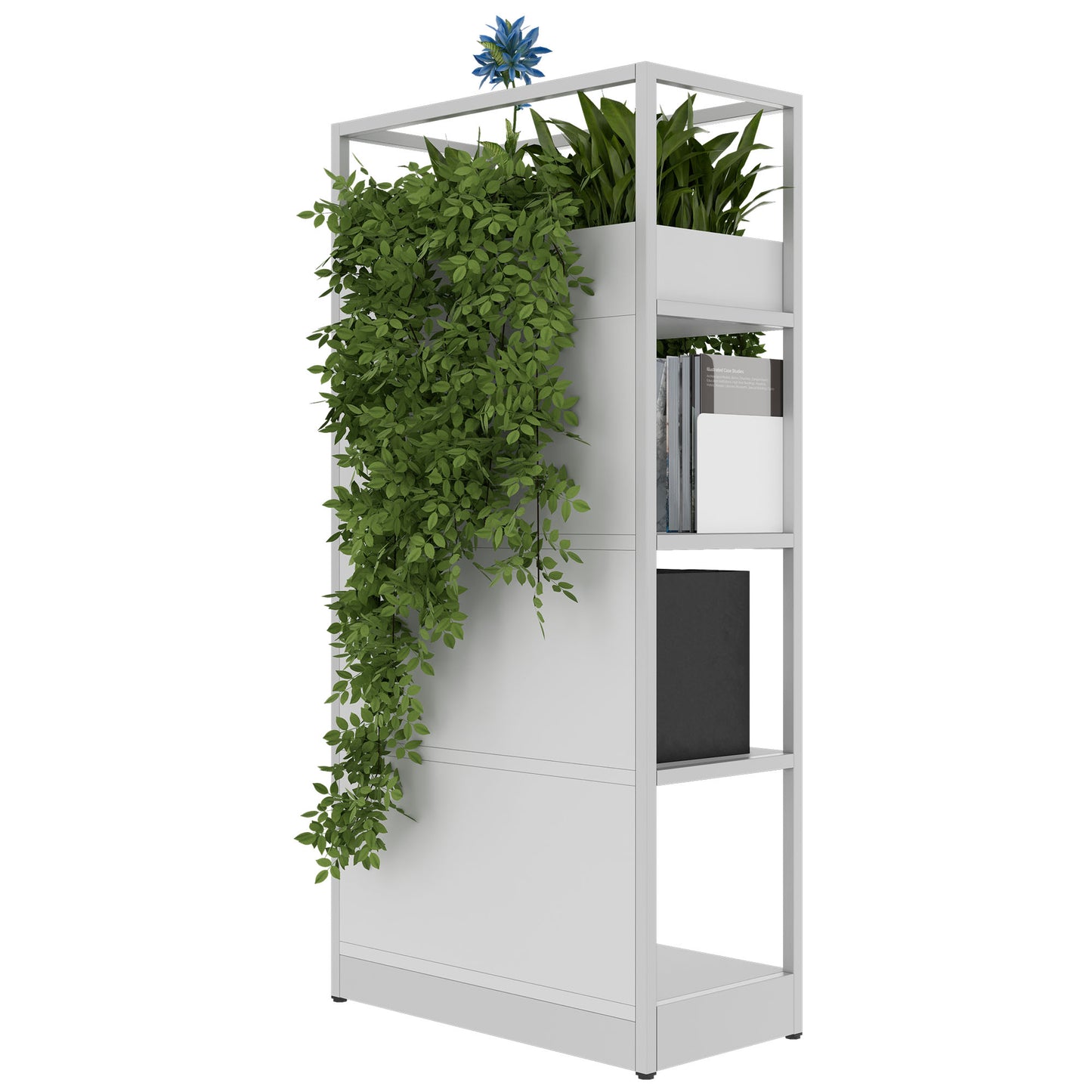 ATELLA Armoire d'étagère | 4 oh, 800 x 1610 mm, gris perlé