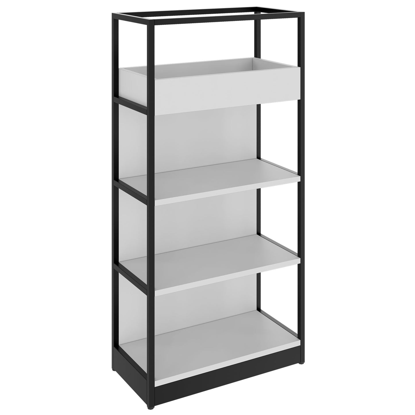 ATELLA Armoire d'étagère | 4 oh, 800 x 1610 mm, gris perlé