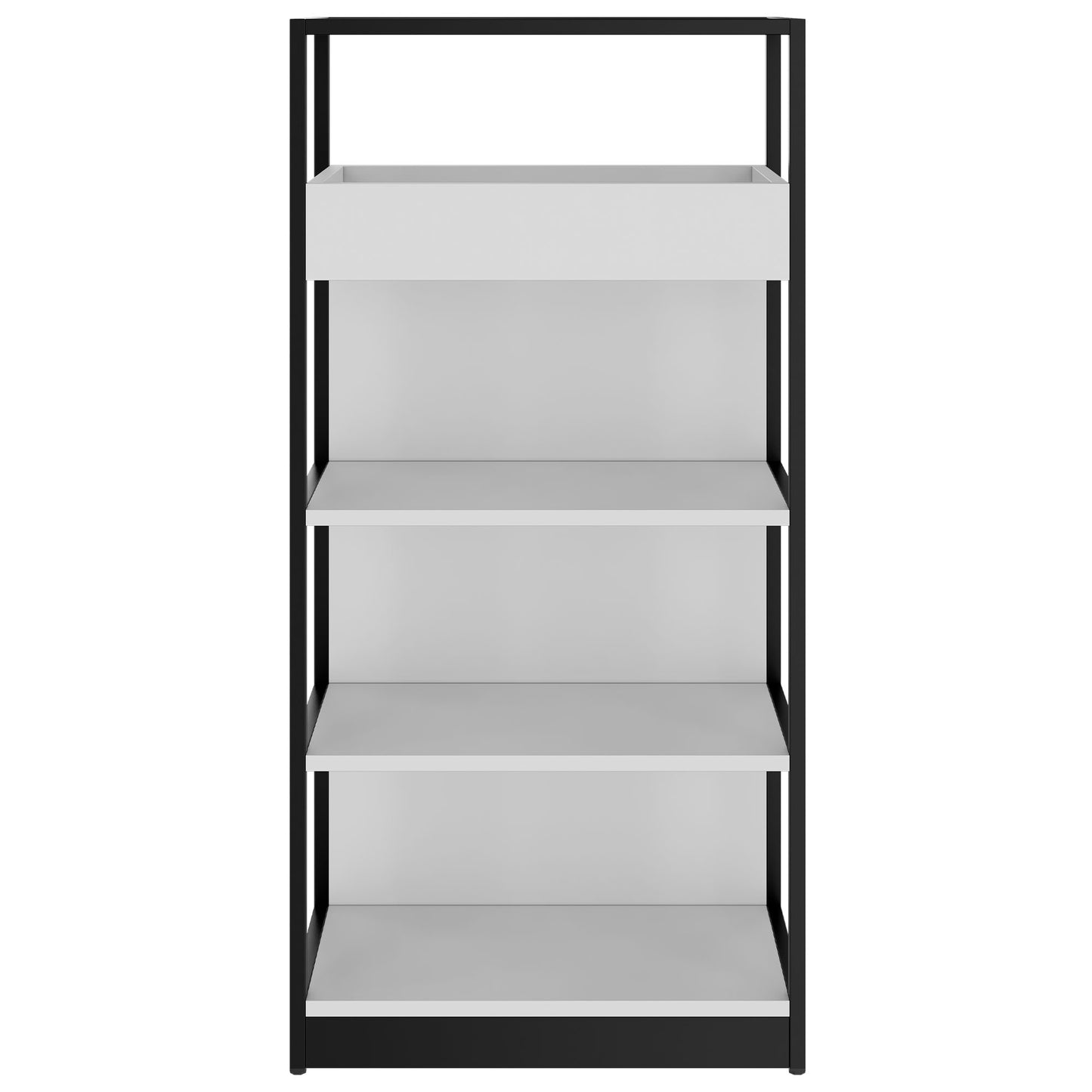 ATELLA Armoire d'étagère | 4 oh, 800 x 1610 mm, gris perlé